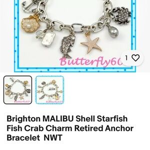 Brighton Malibu Silver and Gold Sea Life Charm Bracelet
